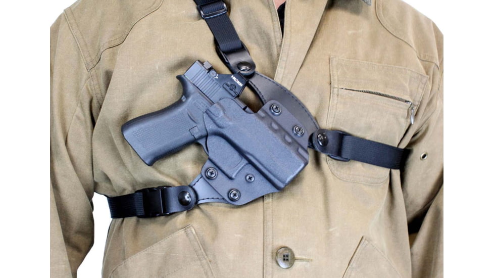 DeSantis Outdraw Chest Rig, Right, Kydex, S&amp;W M&amp;P Compact .22, S&amp;W Per. Cent. M&amp;P 9 Shield E, 209KA1RZ0