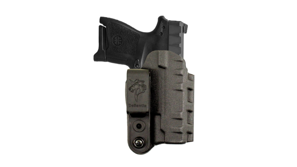 DeSantis Slim-Tuk Leather IWB Holster, Kimber R7 Mako w/or w/out Red Dot, Ambidextrous, Black, 137KJ6VZ0