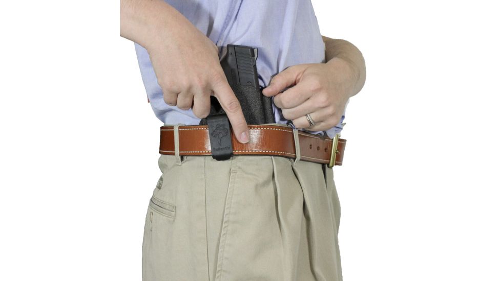 DeSantis Slim-Tuk IWB Leather Holster. Fn Reflex , Ambidextrous Hand, Black, 137KJ2YZ0