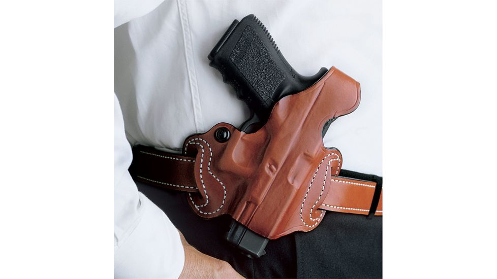 DeSantis Thumb Break Mini Slide Holster - Left, Tan 085TB85Z0 - COLT GOVT MOD .45, GOLD CUP, OFFICER, COMMANDER, 1911
