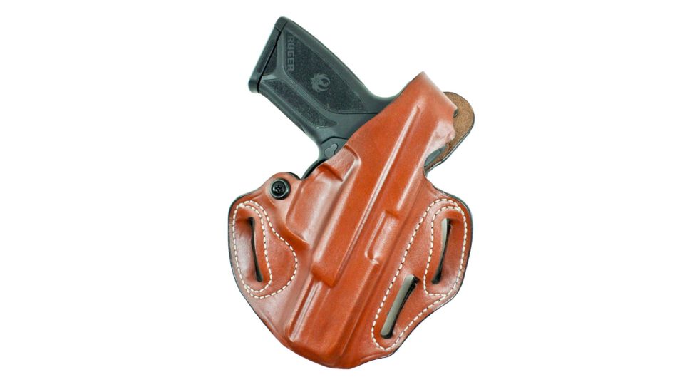 DeSantis Thumb Break Scabbard Leather Holsters, Kimber K6S 3in, Left, Plain, Tan 001TB6IZ0