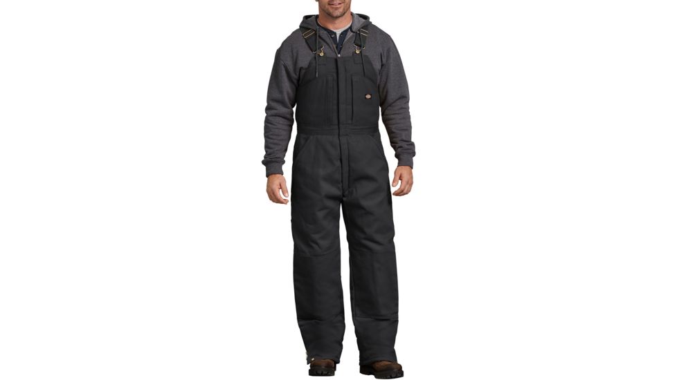 Dickies Duck Insulated Bib Overalls, Black - TB839BKMS