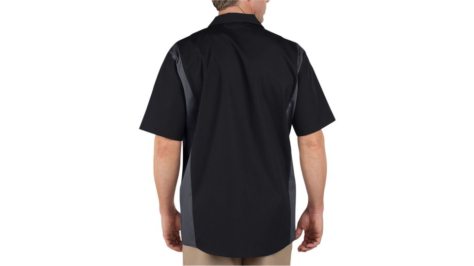 Dickies - Industrial Color Block Short Sleeve Shirt, Black/charcoal - LS524BKCH2X