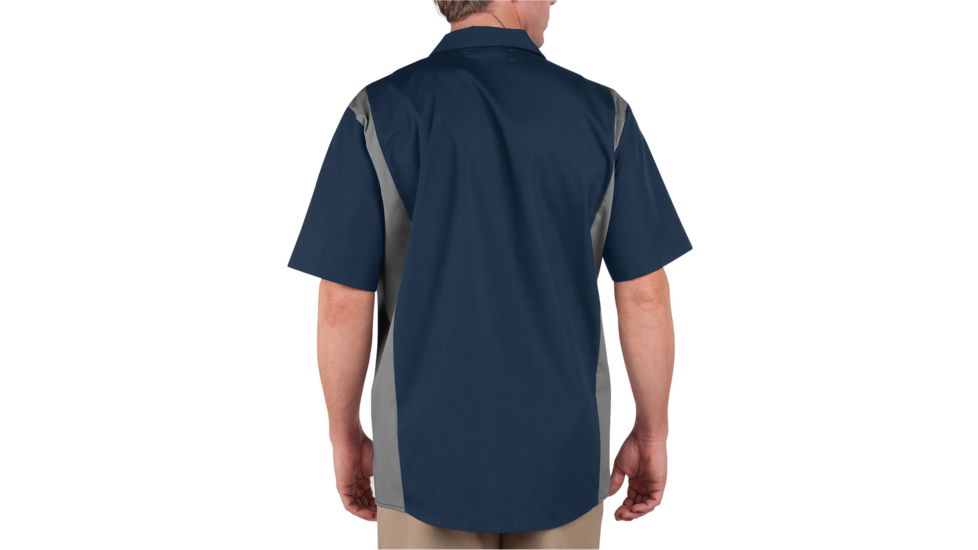 Dickies - Industrial Color Block Short Sleeve Shirt, Dark Navy/smoke - LS524DNSMXL
