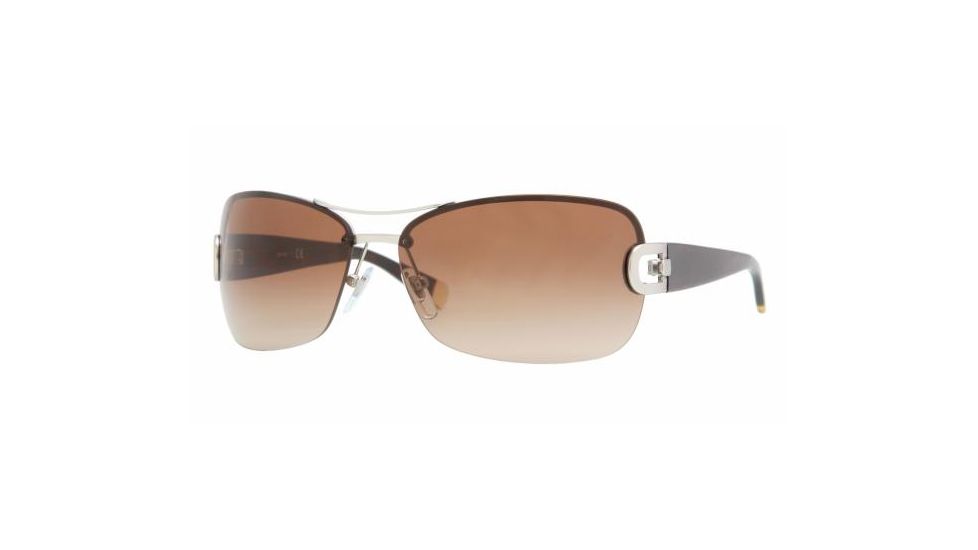 DKNY DY5063 Progressive Sunglasses - Matte Silver Brown Gradient Frame / 65 mm Prescription Lenses, 102913-6514
