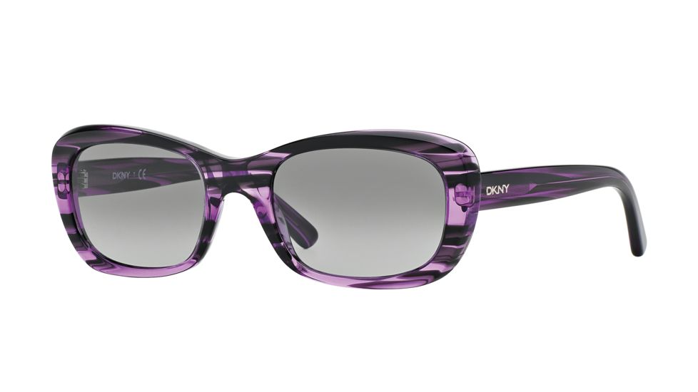 DKNY DY4118 Progressive Prescription Sunglasses DY4118-365111-51 - Lens Diameter 51 mm, Frame Color Striped Violet