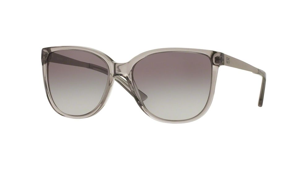 DKNY DY4137 Progressive Prescription Sunglasses DY4137-369611-58 - Lens Diameter 58 mm, Frame Color Grey Crystal/satin Silver