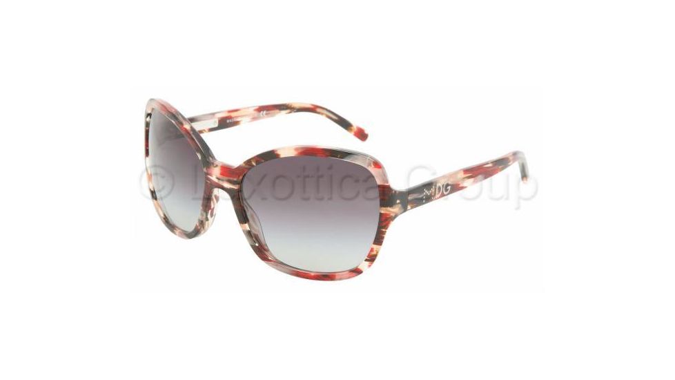 Dolce&amp;Gabbana DG4107 Progressive Sunglasses - Red/Silver Gray Gradient Frame / 61 mm Prescription Lenses, 18148G-6117