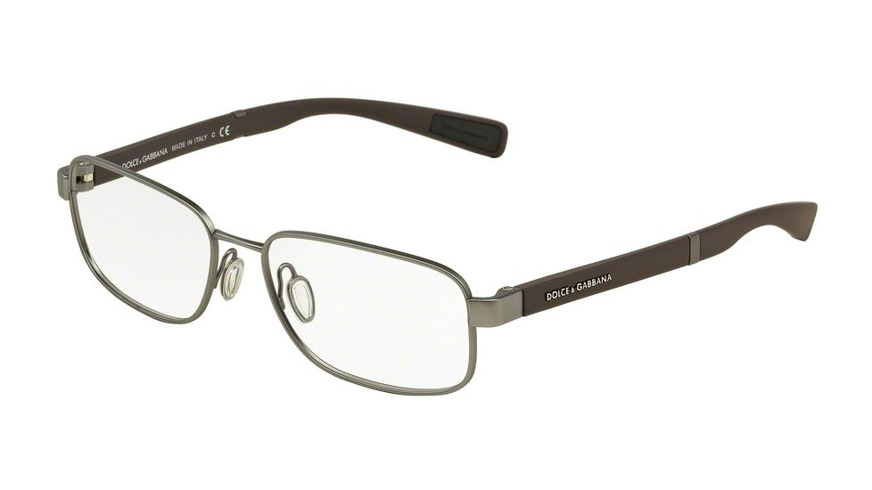 Dolce&amp;Gabbana DG1281 Eyeglass Frames 1262-53 - Gunmetal Rubber Frame