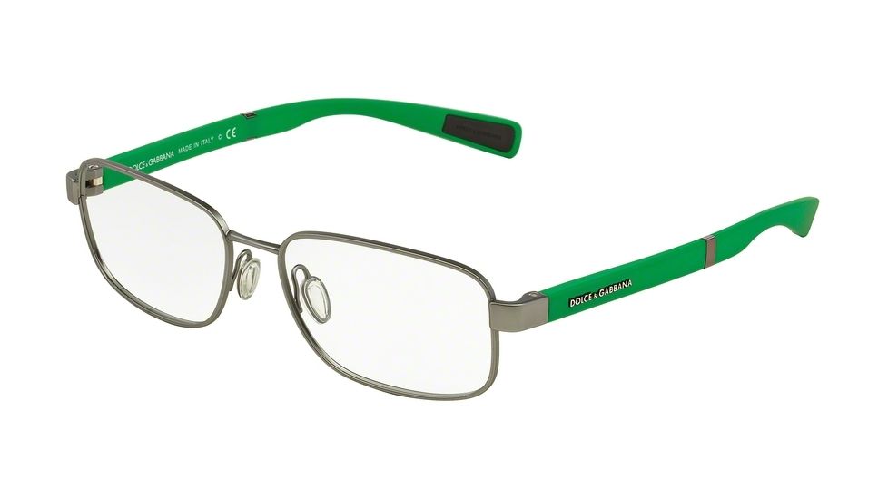 Dolce&amp;Gabbana DG1281 Eyeglass Frames 1288-53 - Gunmetal Rubber Frame