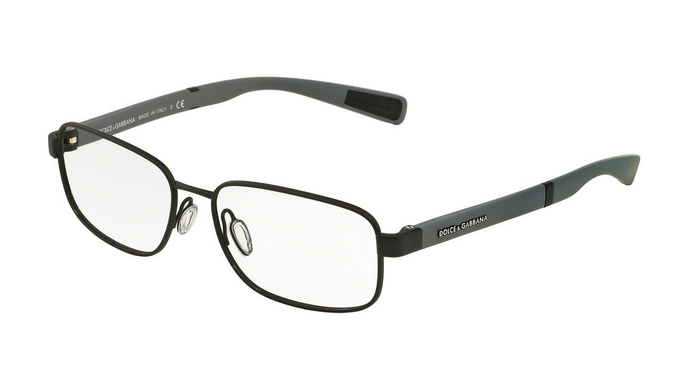 Dolce&amp;Gabbana DG1281 Eyeglass Frames 1289-53 - Black Rubber Frame