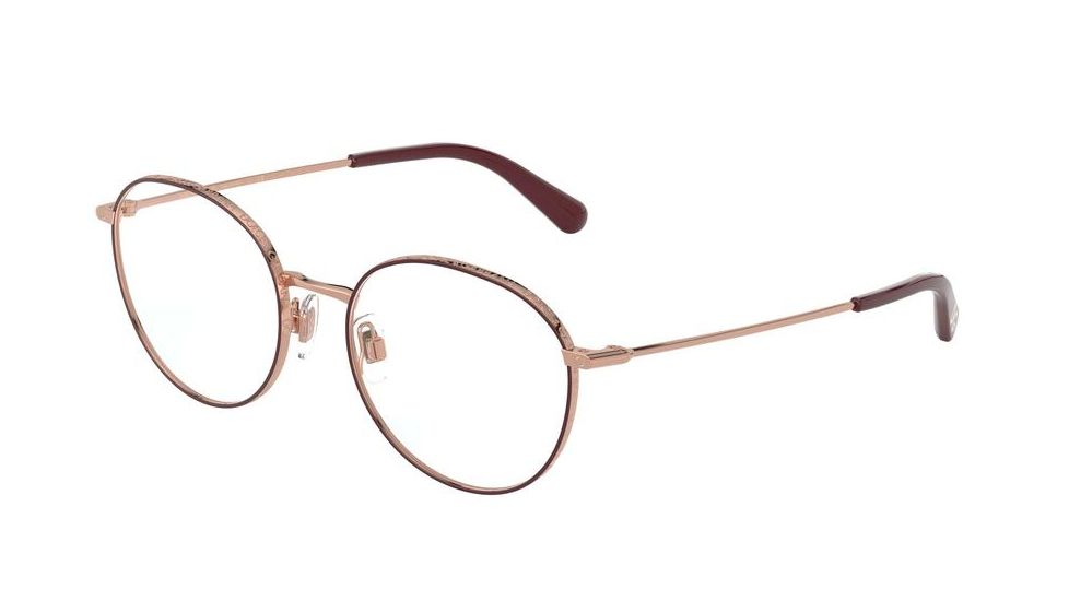 Dolce&amp;Gabbana DG1322 Eyeglass Frames 1333-51 - Pink Gold/Bordeaux