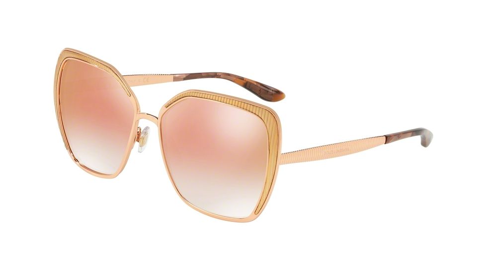 Dolce&amp;Gabbana DG2197 Sunglasses 12986F-56 - Pink Gold Frame, Pink Gradient Lenses