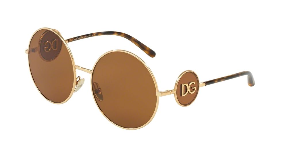 Dolce&amp;Gabbana DG2205 Bifocal Prescription Sunglasses, 59mm, Gold, DG2205-02-73-59-BI