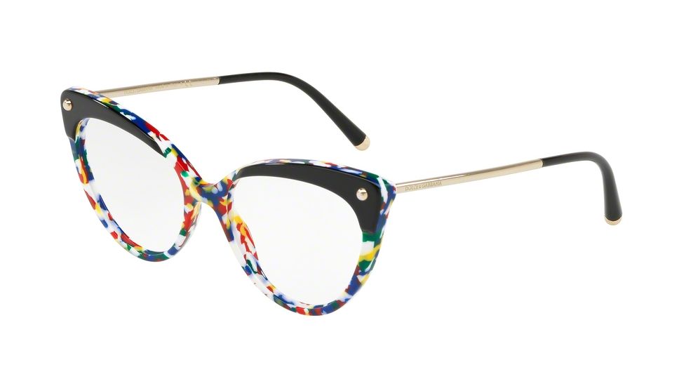 Dolce&amp;Gabbana DG3291 Eyeglass Frames 3181-54 - Top Black On Memphis Frame