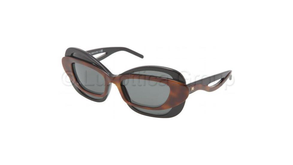 Dolce&amp;Gabbana DG4069 Sunglasses 151087-5717 - Black On Havana Gray