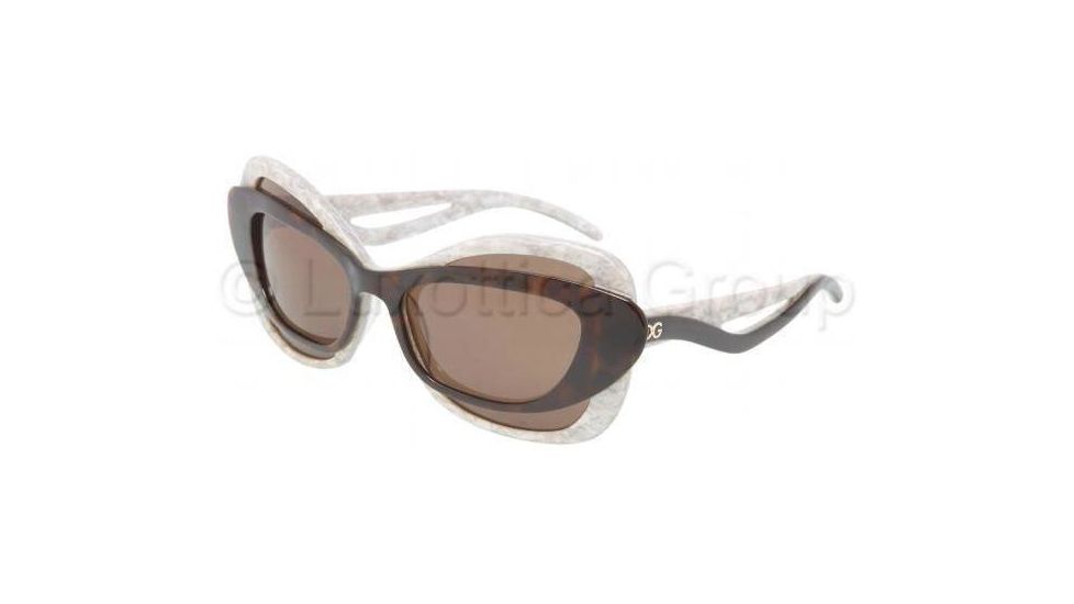 Dolce&amp;Gabbana DG4069 Sunglasses 159073-5717 - Havana On Gray Brown