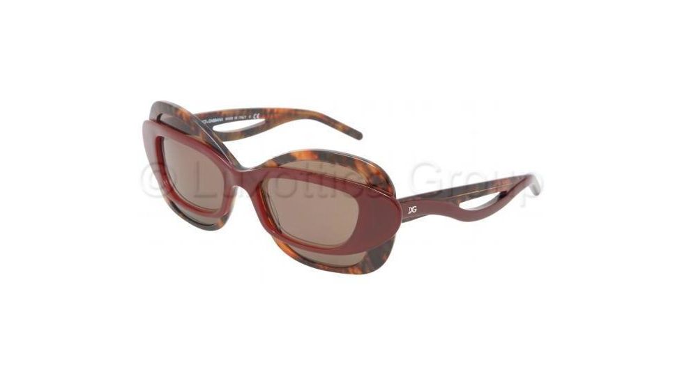 Dolce&amp;Gabbana DG4069 Sunglasses 160773-5717 - Red On Havana Brown