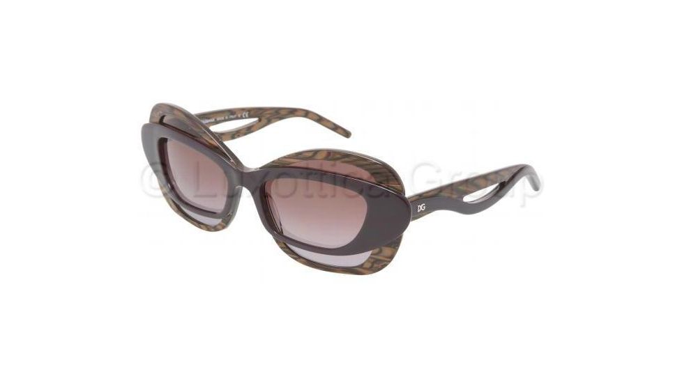 Dolce&amp;Gabbana DG4069 Sunglasses 16098H-5717 - Violet On Brown Violet Gradient