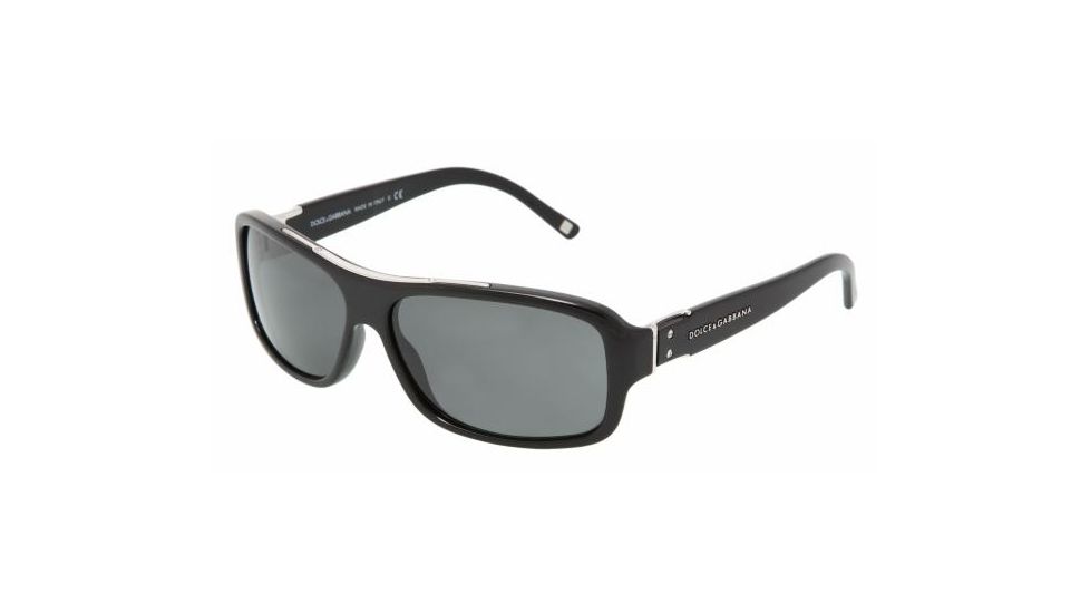 Dolce&amp;Gabbana DG4071 SV Prescription Sunglasses - Shiny Black Gray Frame / 62 mm Prescription Lenses, 501-87-6214