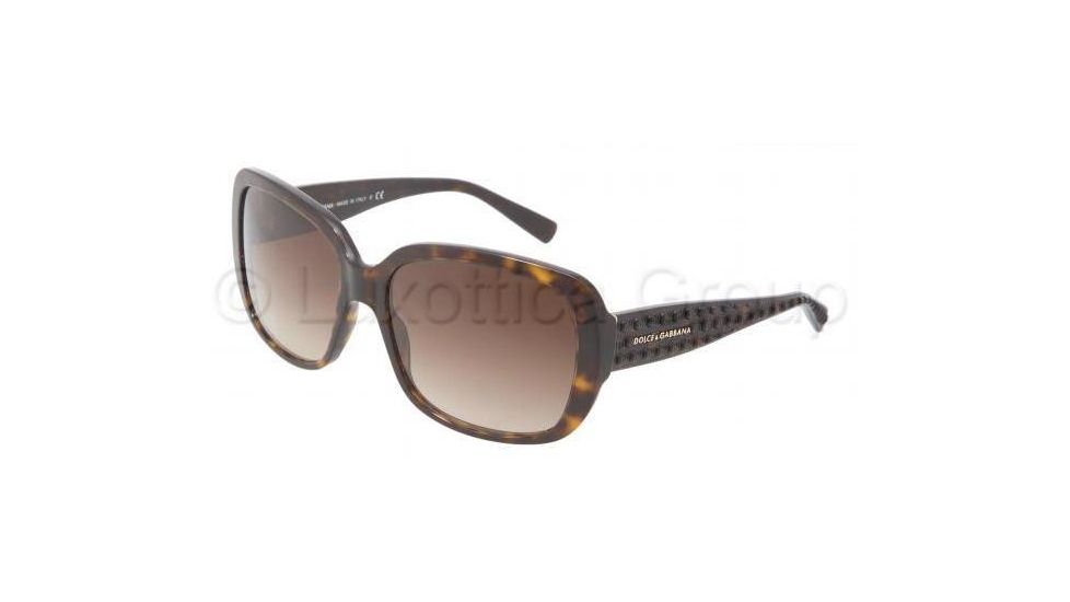 Dolce&amp;Gabbana MISS SICILY DG4115 Single Vision Prescription Sunglasses DG4115-502-13-5916 - Lens Diameter 59 mm, Frame Color Havana