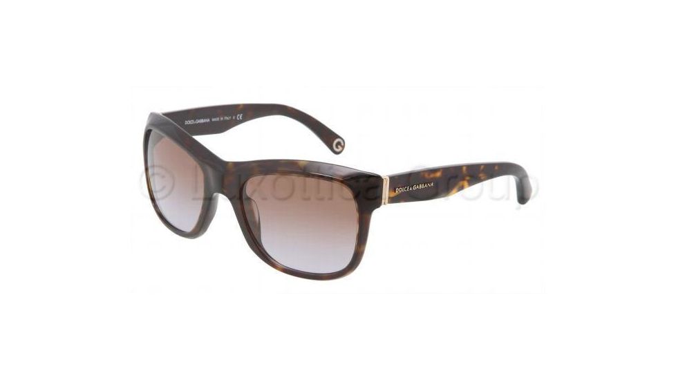 Dolce&amp;Gabbana DG4129 Progressive Prescription Sunglasses DG4129-502-13-5520 - Frame Color Havana, Lens Diameter 55 mm