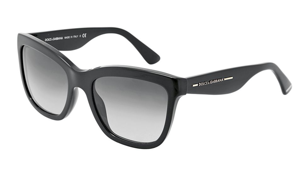 Dolce&amp;Gabbana DG4140 Sunglasses 501/8G-5419 - Shiny Black Frame, Gray Gradient Lenses