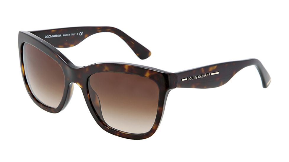 Dolce&amp;Gabbana DG4140 Sunglasses 502/13-5419 - Havana Frame, Brown Gradient Lenses