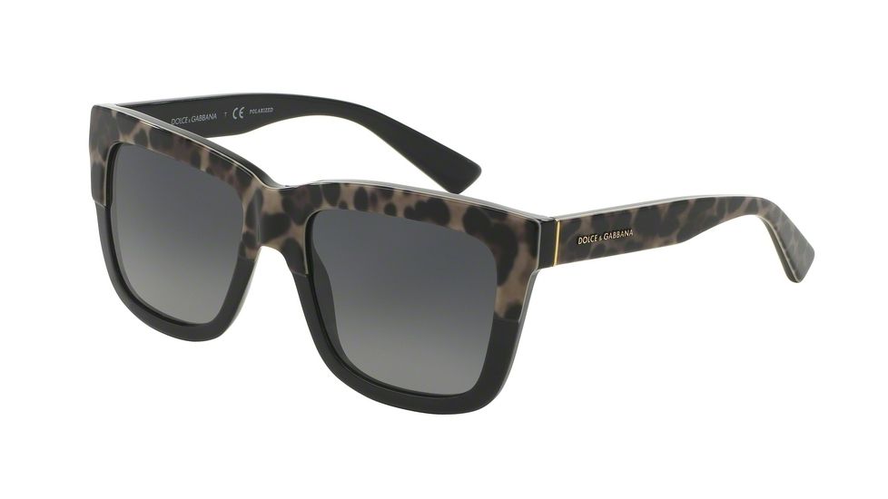 Dolce&amp;Gabbana DG4262 Sunglasses 1995T3-54 - Top Leo On Black Frame, Polar Grey Gradient Lenses