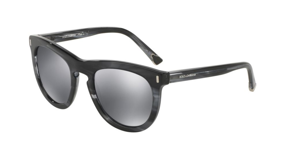 Dolce&amp;Gabbana DG4281F Bifocal Prescription Sunglasses DG4281F-29246G-52 - Lens Diameter 52 mm, Frame Color Striped Anthracite