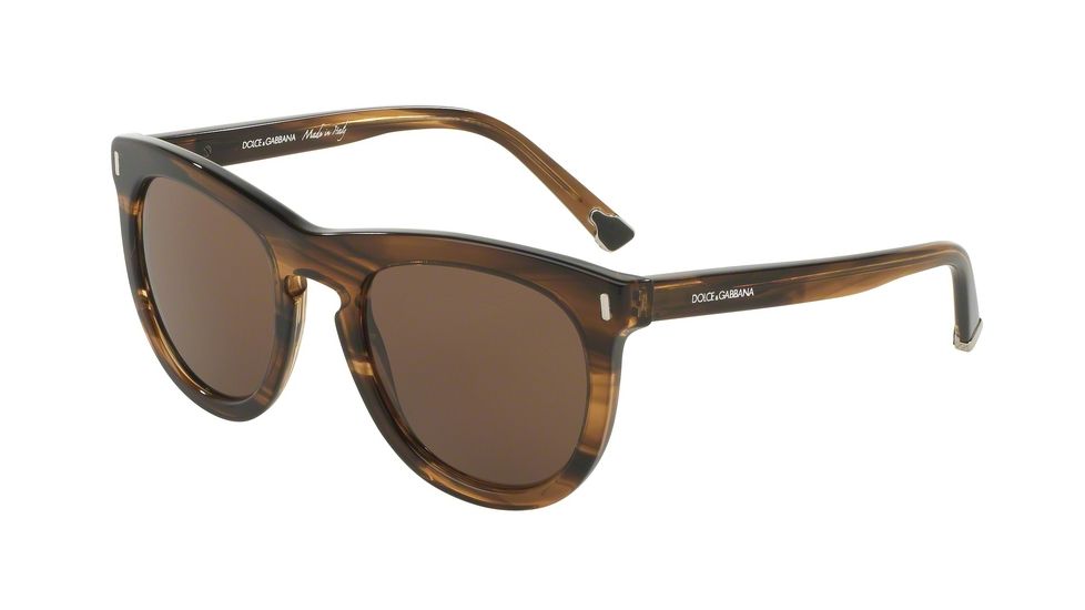 Dolce&amp;Gabbana DG4281F Bifocal Prescription Sunglasses DG4281F-292573-52 - Lens Diameter 52 mm, Frame Color Striped Tobacco