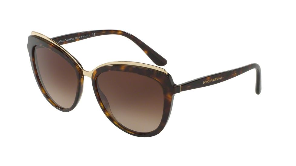 Dolce&amp;Gabbana DG4304F Progressive Prescription Sunglasses DG4304F-502-13-57 - Lens Diameter 57 mm, Frame Color Havana