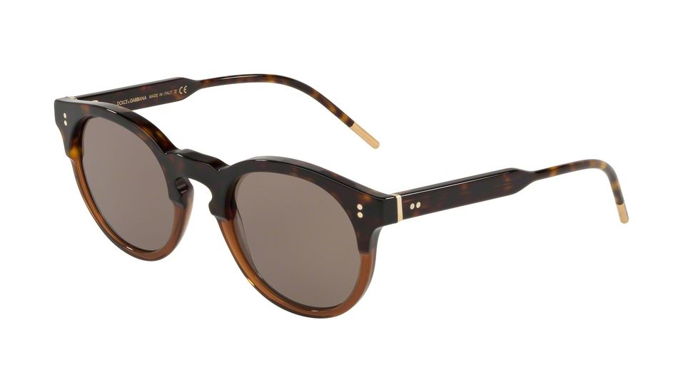 Dolce&amp;Gabbana DG4329 Sunglasses 31674R-50 - Havana/transparent Brown Frame, Brown Lenses