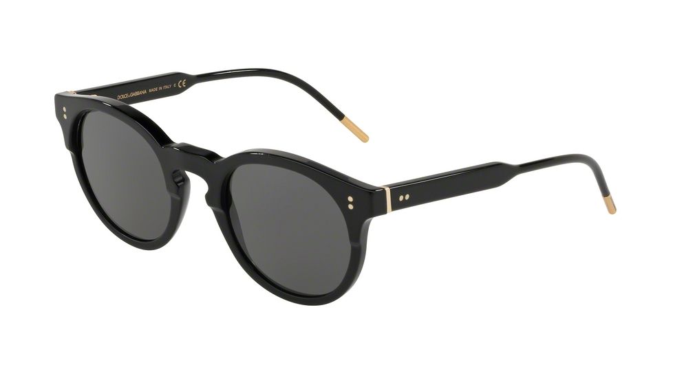 Dolce&amp;Gabbana DG4329 Sunglasses 501/R5-50 - Black / Matte Black Frame, Grey Lenses