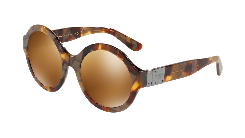 Dolce&amp;Gabbana DG4331 Progressive Prescription Sunglasses DG4331-31706H-53 - Lens Diameter 53 mm, Frame Color Havana Pearl Gold