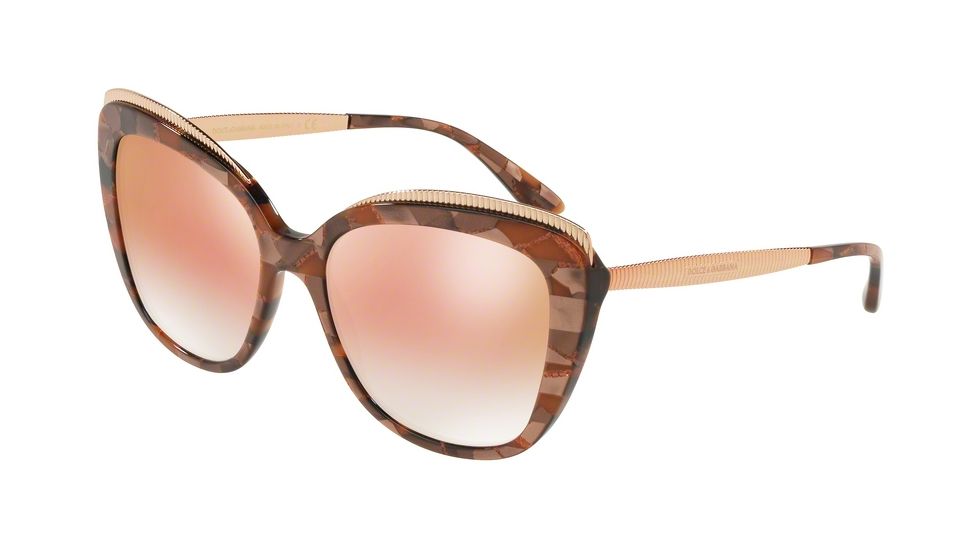 Dolce&amp;Gabbana DG4332 Bifocal Prescription Sunglasses DG4332-31316F-57 - Lens Diameter 57 mm, Frame Color Cube Bronze