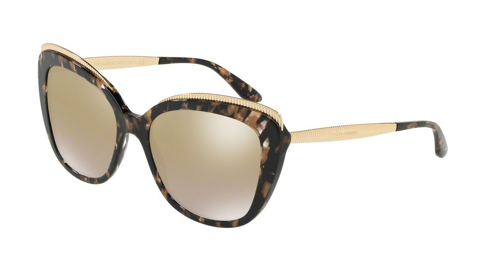Dolce&amp;Gabbana DG4332 Bifocal Prescription Sunglasses, 57mm, Cube Black/gold, DG4332-911-6E-57-BI
