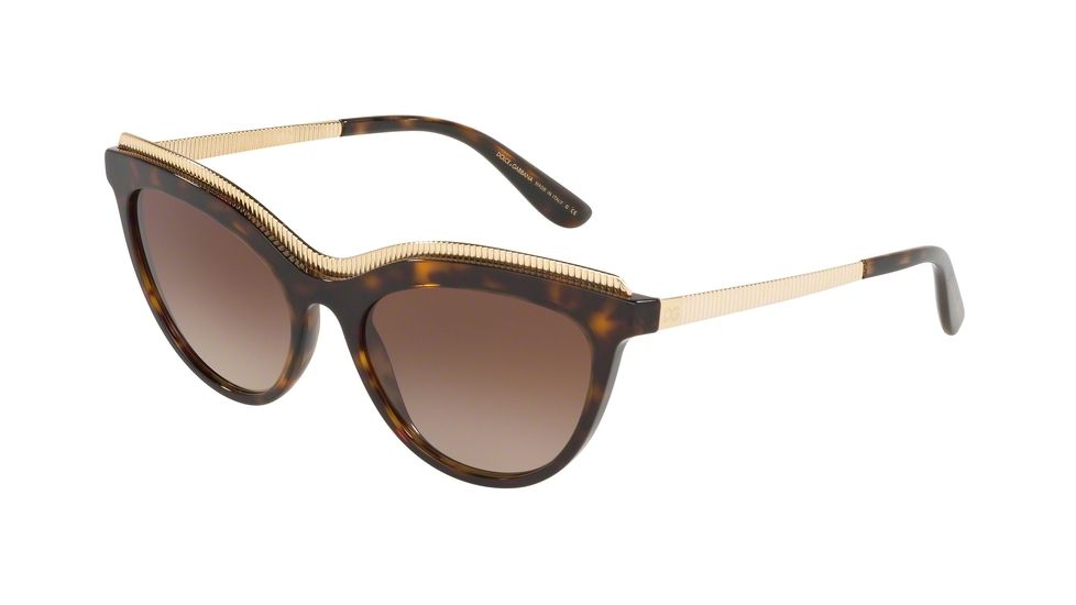 Dolce&amp;Gabbana DG4335F Sunglasses 502/13-54 - , Brown Gradient Lenses