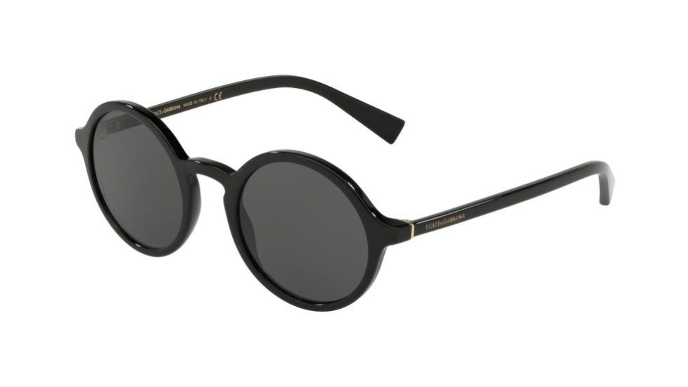 Dolce&amp;Gabbana DG4342F Prescription Sunglasses, 49mm, Black, DG4342F-501-87-49-SV