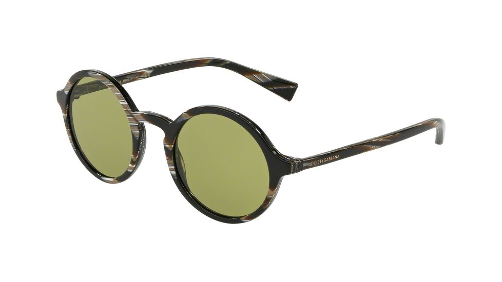 Dolce&amp;Gabbana DG4342F Prescription Sunglasses DG4342F-569-2-49 - Lens Diameter 49 mm, Frame Color Brown Horn
