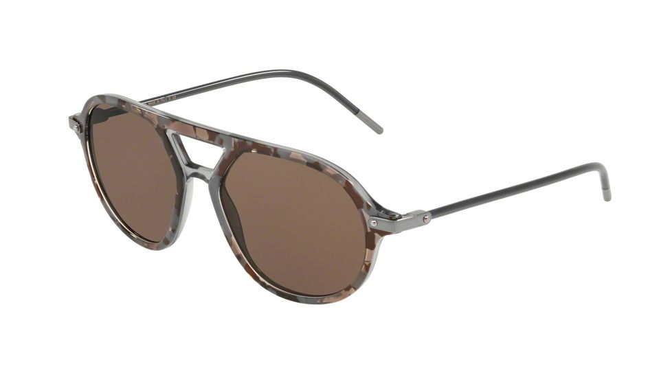 Dolce&amp;Gabbana DG4343 Progressive Prescription Sunglasses DG4343-318373-54 - Lens Diameter 54 mm, Frame Color Top Grey Havana On Grey Transp