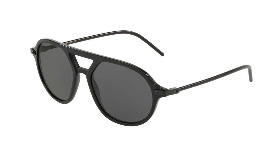 Dolce&amp;Gabbana DG4343 Progressive Prescription Sunglasses, 54mm, Black / Matte Black, DG4343-501-87-54-PRO