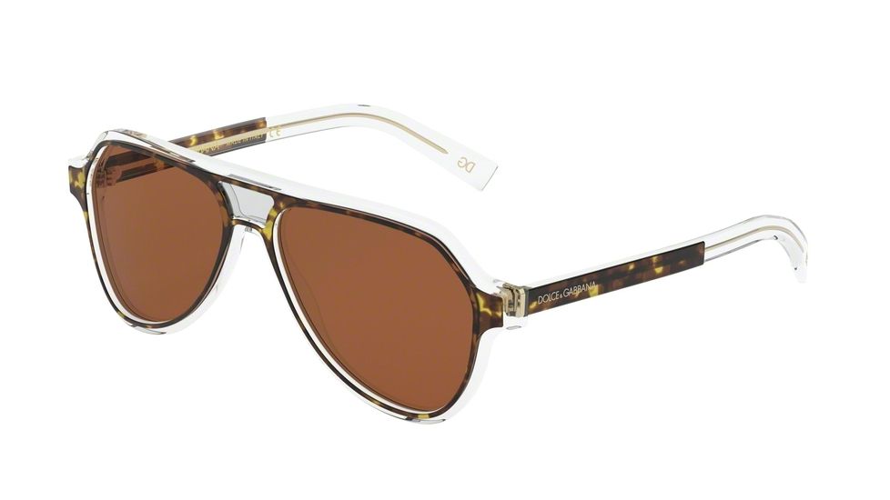 Dolce&amp;Gabbana DG4355F Sunglasses 757/73-56 - , Brown Lenses