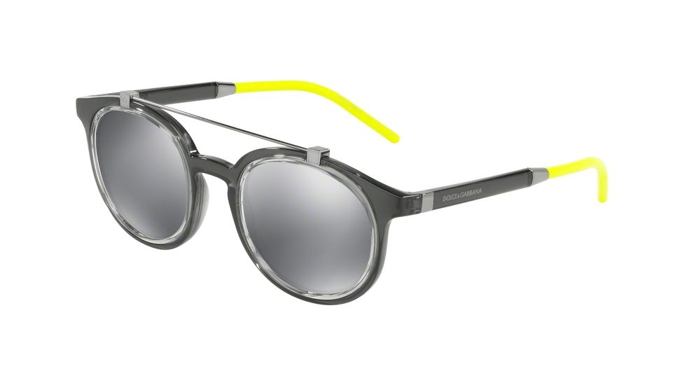 Dolce&amp;Gabbana DG6116 Bifocal Prescription Sunglasses DG6116-31606G-49 - Lens Diameter 49 mm, Frame Color Transparent Grey