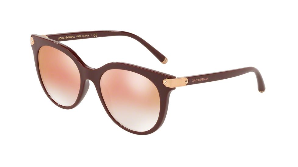 Dolce&amp;Gabbana DG6117 Progressive Prescription Sunglasses DG6117-30916F-52 - Lens Diameter 52 mm, Frame Color Bordeaux