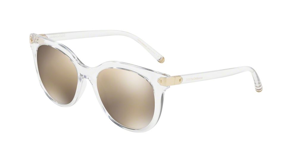 Dolce&amp;Gabbana DG6117 Progressive Prescription Sunglasses, 52mm, Crystal, DG6117-31335A-52-PRO