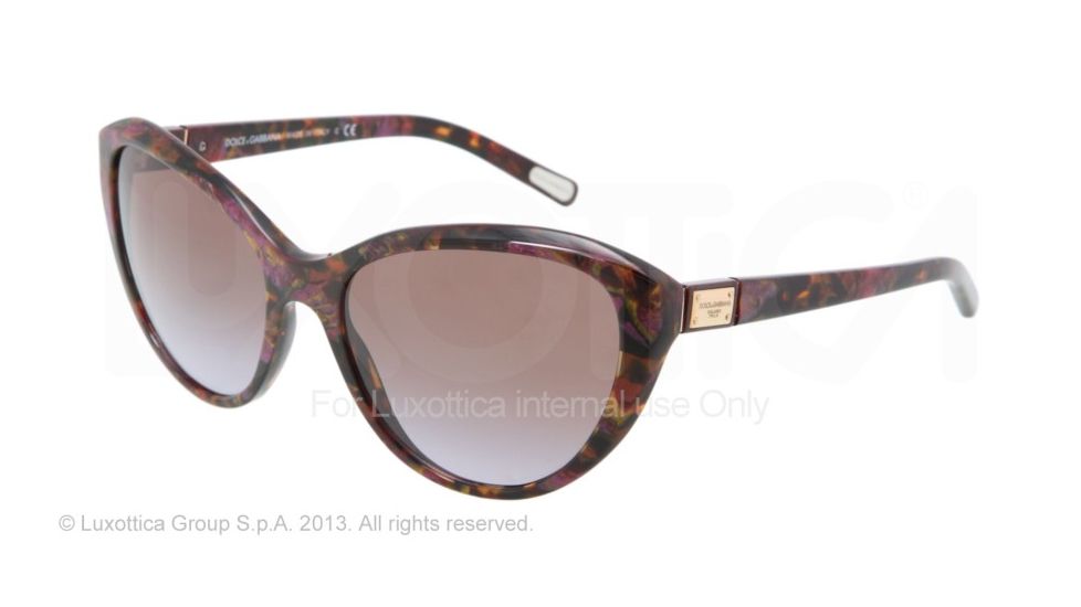 Dolce&amp;Gabbana Logo plaque DG4141 Bifocal Prescription Sunglasses DG4141-195968-5818 - Lens Diameter 58 mm, Frame Color Violet Brown