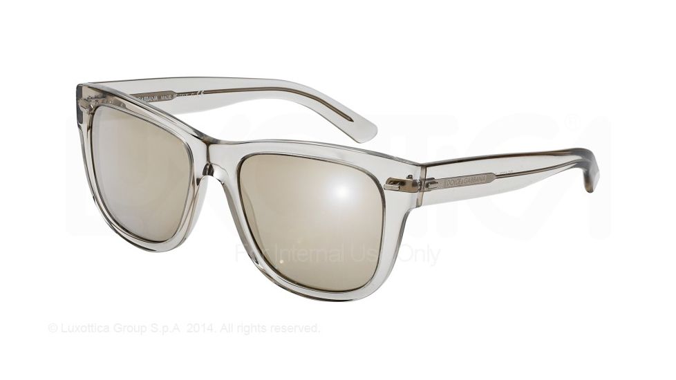 Dolce&amp;Gabbana NEW BOND STREET DG4223 Progressive Prescription Sunglasses DG4223-28226G-55 - Lens Diameter 55 mm, Frame Color Transparent Grey