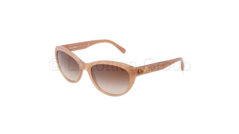 Dolce&amp;Gabbana SICILIAN BAROQUE DG4160 Single Vision Prescription Sunglasses DG4160-267813-5418 - Lens Diameter 54 mm, Frame Color Opal Camel