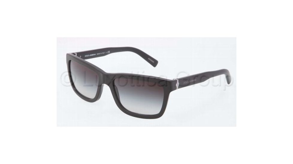 Dolce&amp;Gabbana SICILIAN HINGE DG4161 Single Vision Prescription Sunglasses DG4161-19348G-5718 - Lens Diameter 57 mm, Frame Color Matte Black